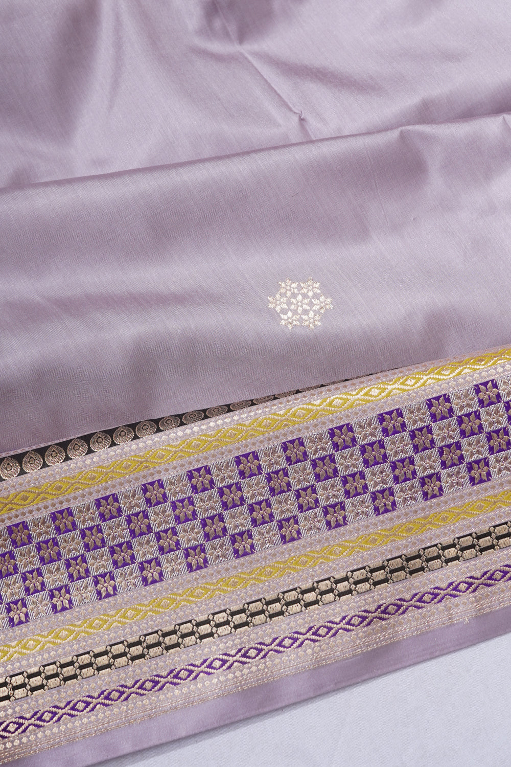 Banarasi Silk Butta Lilac Saree