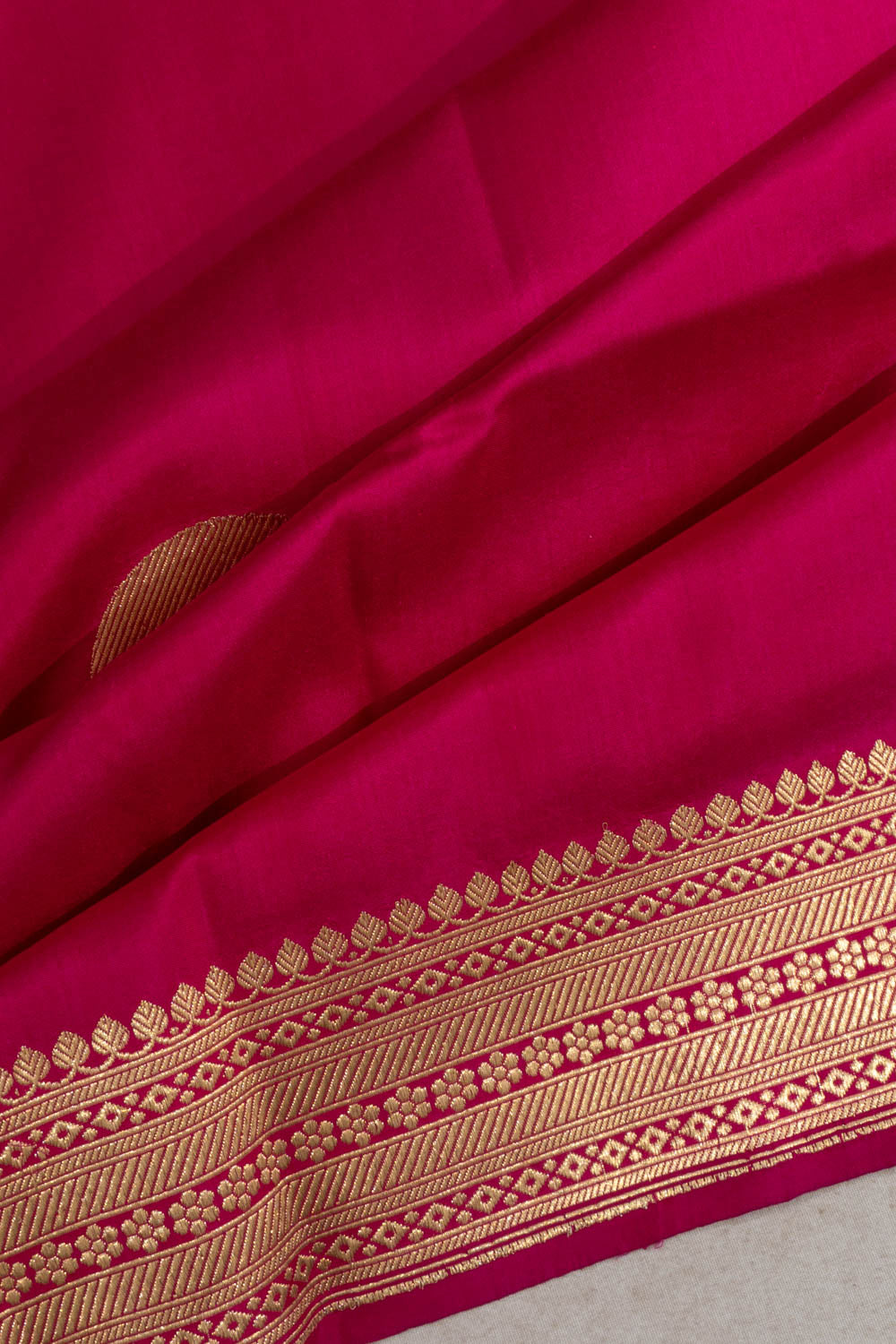 Banarasi Satin Butta Pink Saree