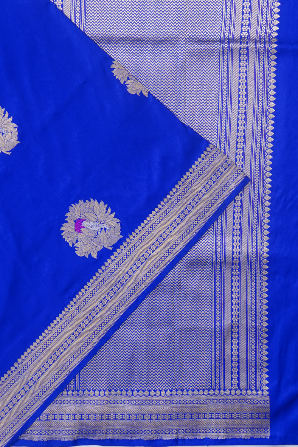 Banarasi Silk Butta Royal Blue Saree