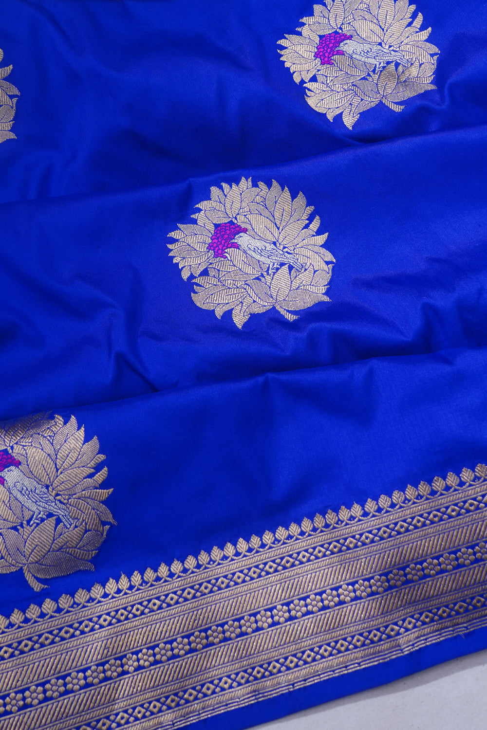 Banarasi Silk Butta Royal Blue Saree