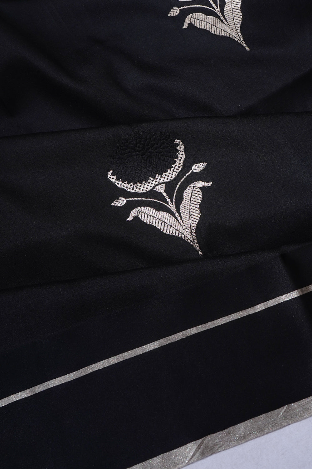 Banarasi Silk Butta Black Saree