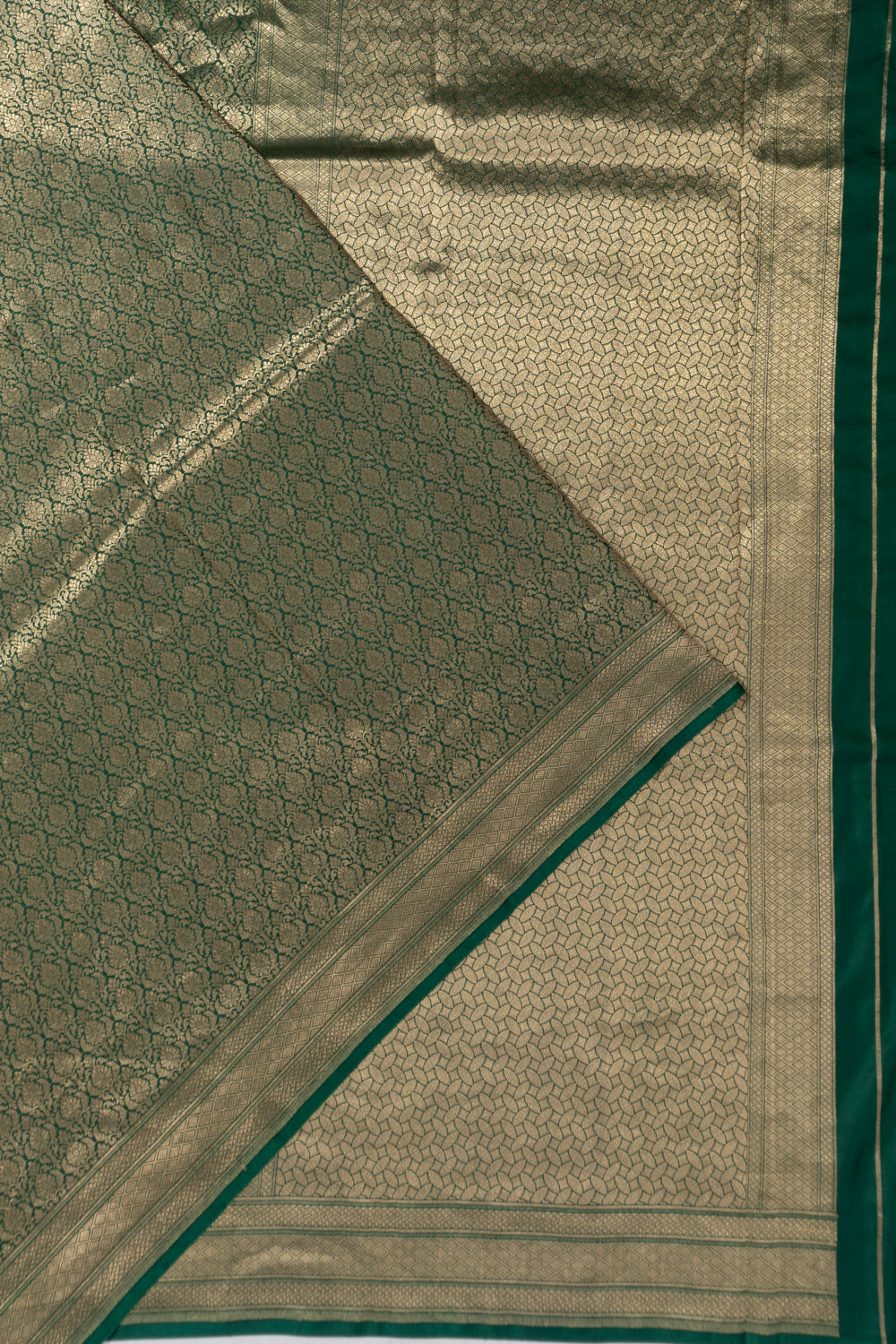 Banarasi Silk Brocade Green Saree