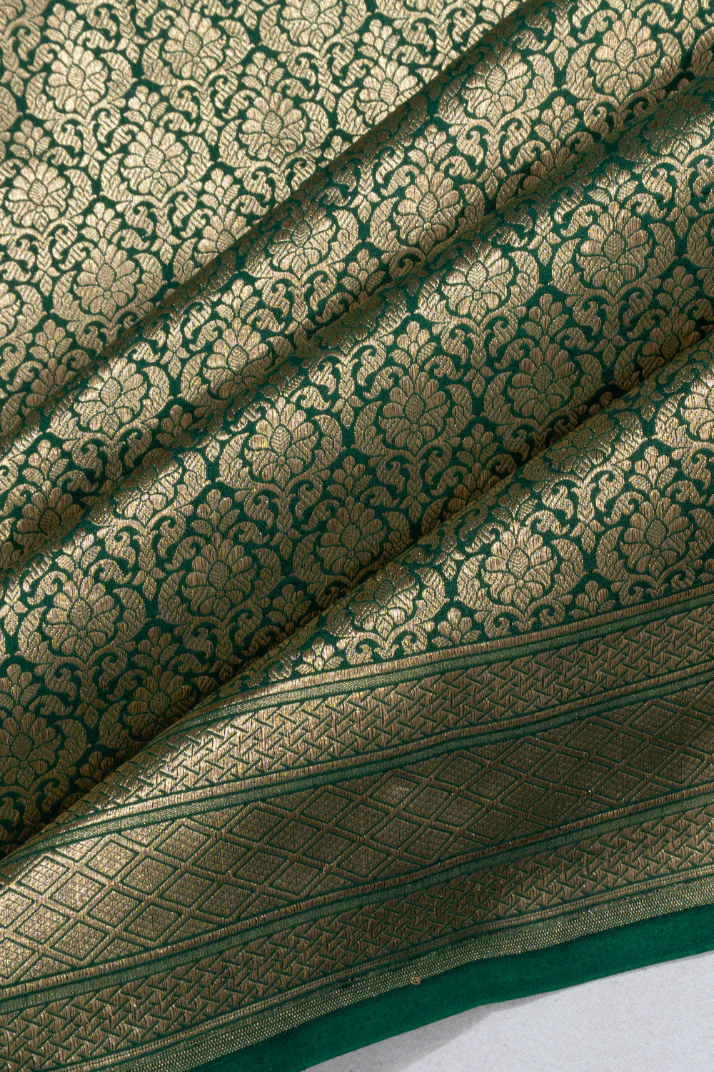 Banarasi Silk Brocade Green Saree