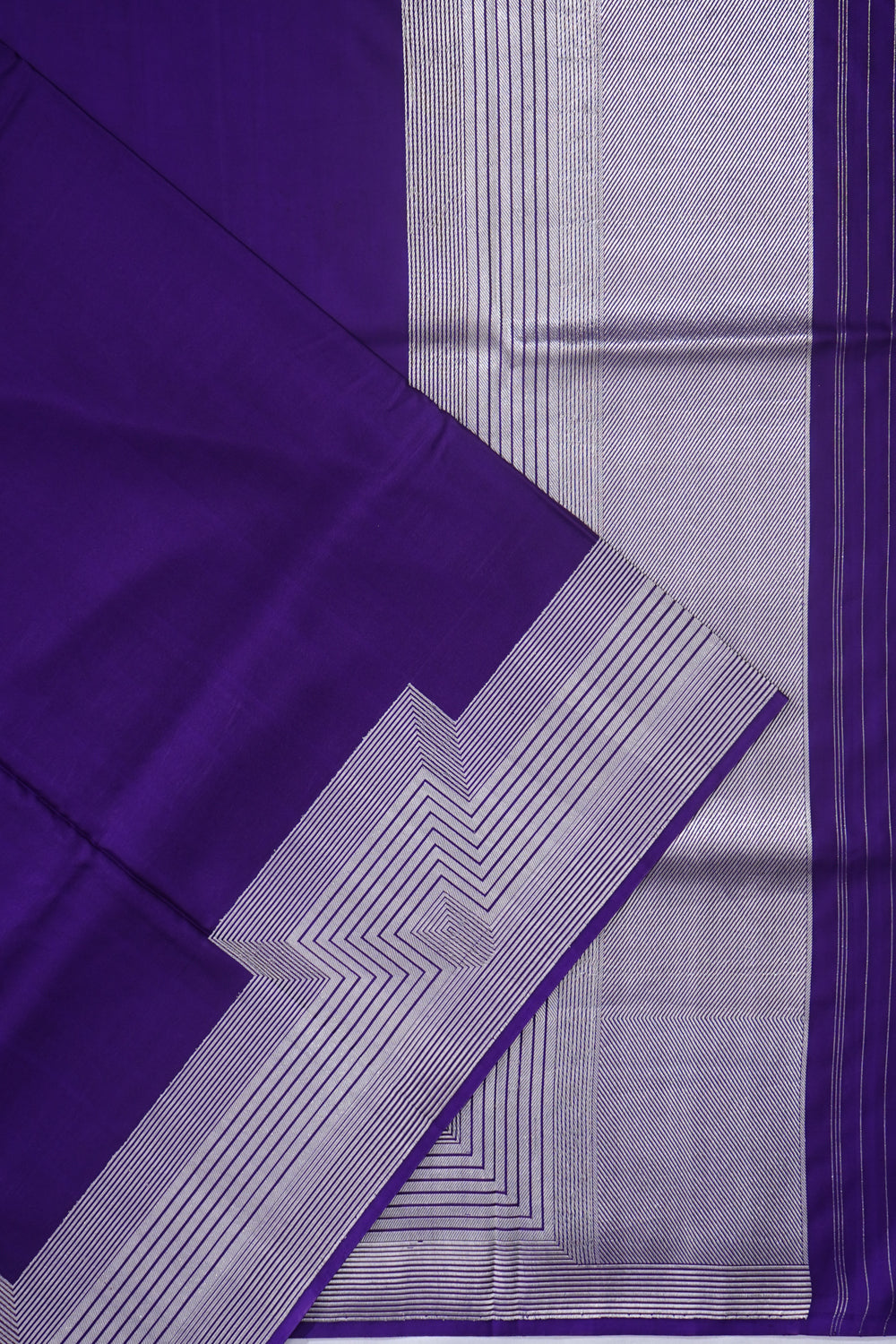 Banarasi Satin Plain Violet Saree