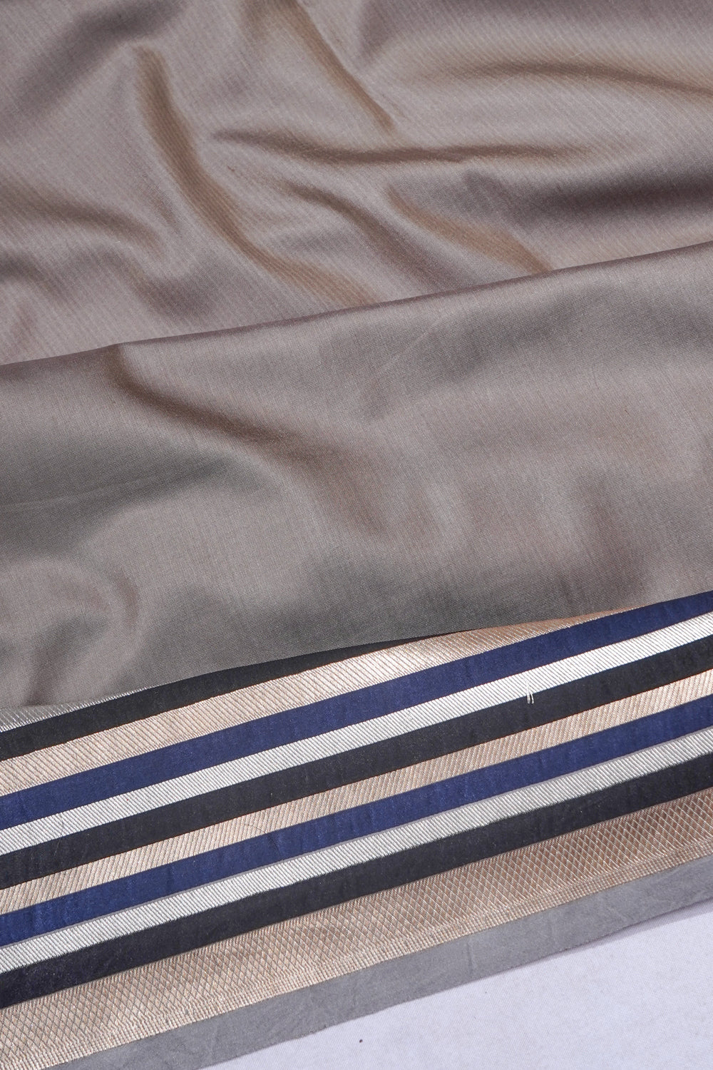 Banarasi Silk Plain Grey Saree