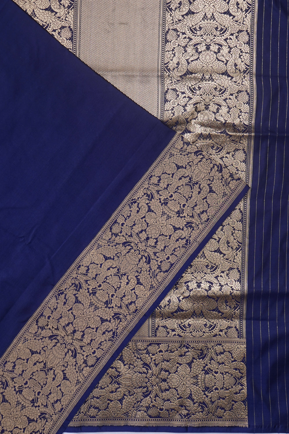Banarasi Silk Butta Dark Blue Saree