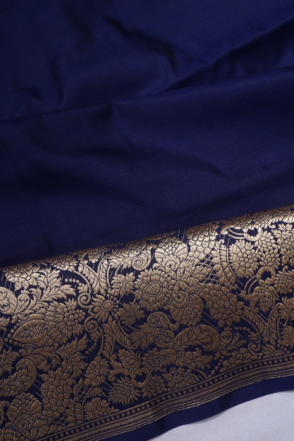 Banarasi Silk Butta Dark Blue Saree