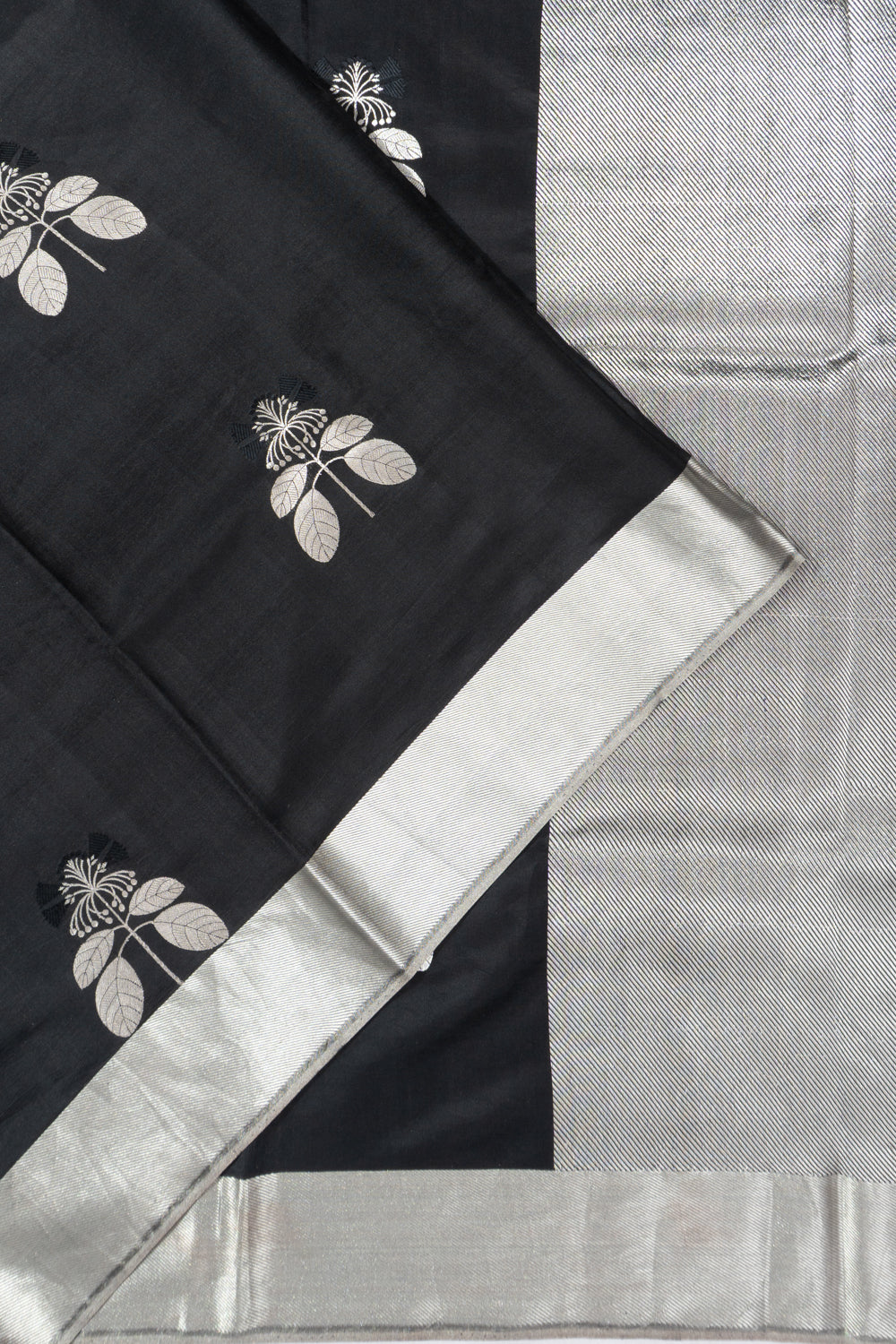 Banarasi Satin Butta Black Saree