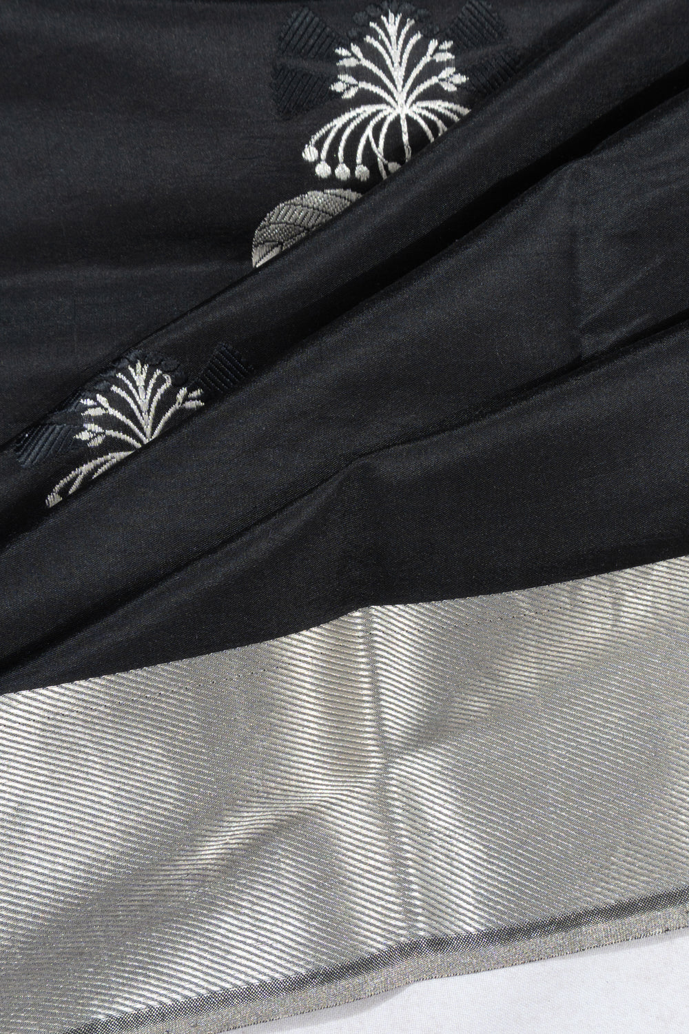 Banarasi Satin Butta Black Saree