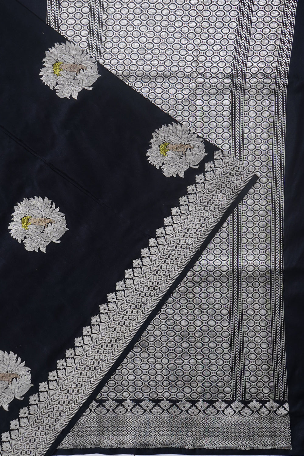 Banarasi Silk Butta Black Saree