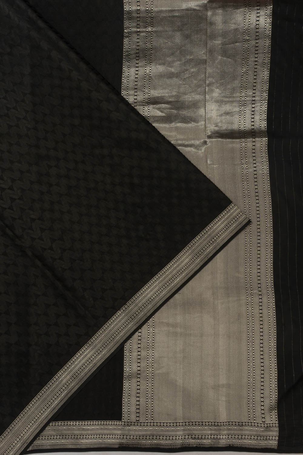 Banarasi Satin Plain Black Saree