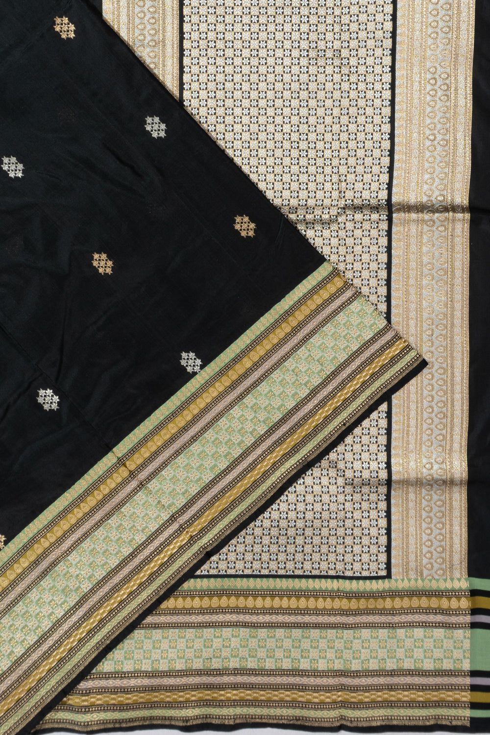 Banarasi Satin Butta Black Saree