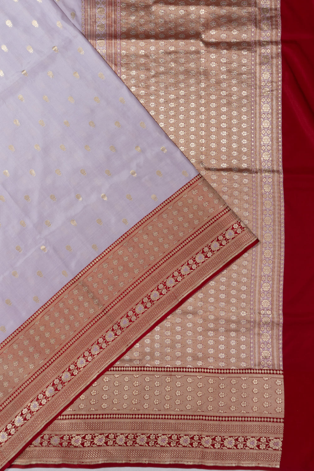 Banarasi Satin Butta Lavendar Saree
