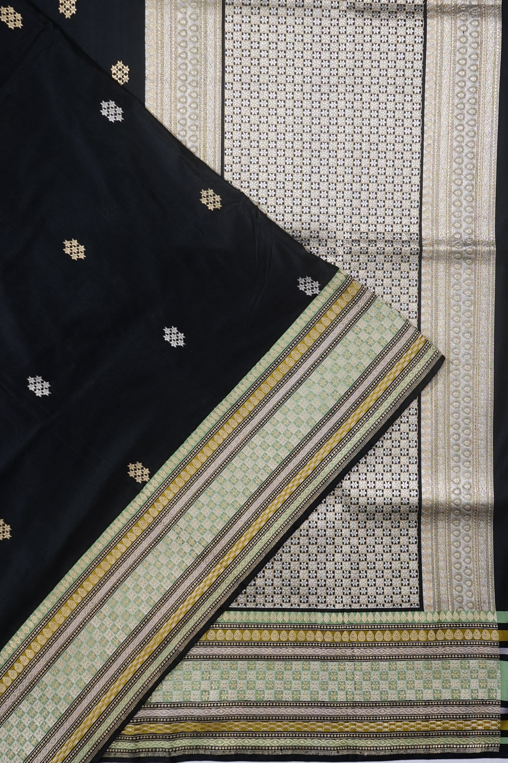 Banarasi Silk Butta Black Saree