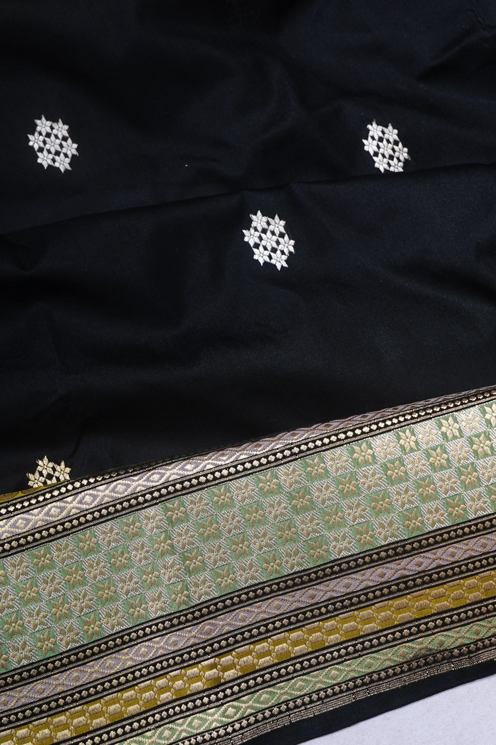 Banarasi Silk Butta Black Saree