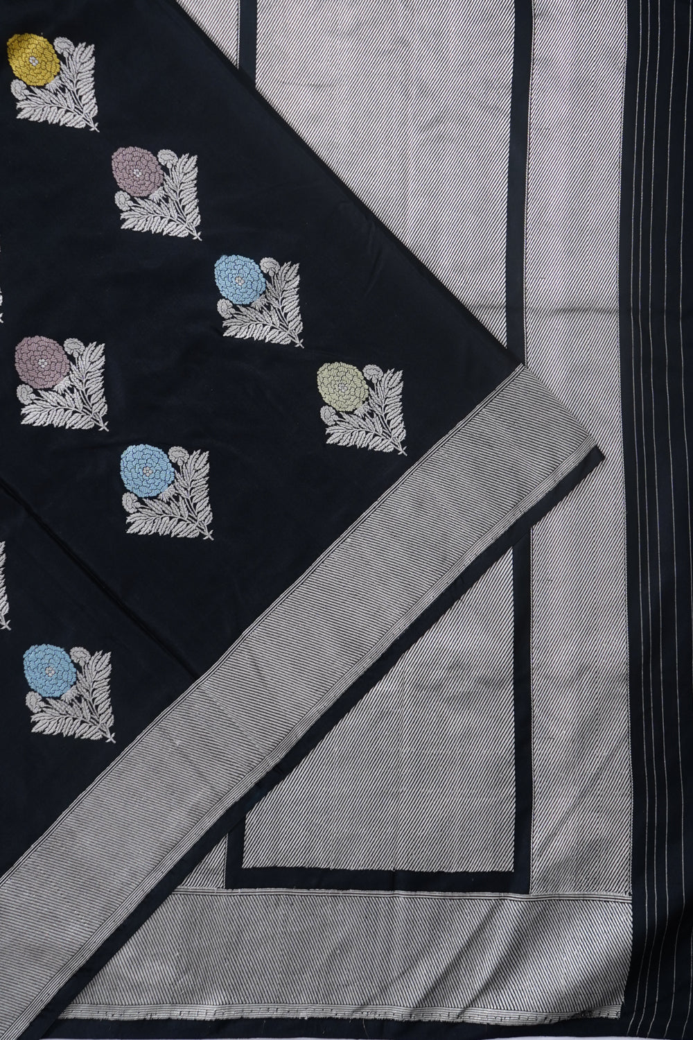 Banarasi Silk Butta Black Saree