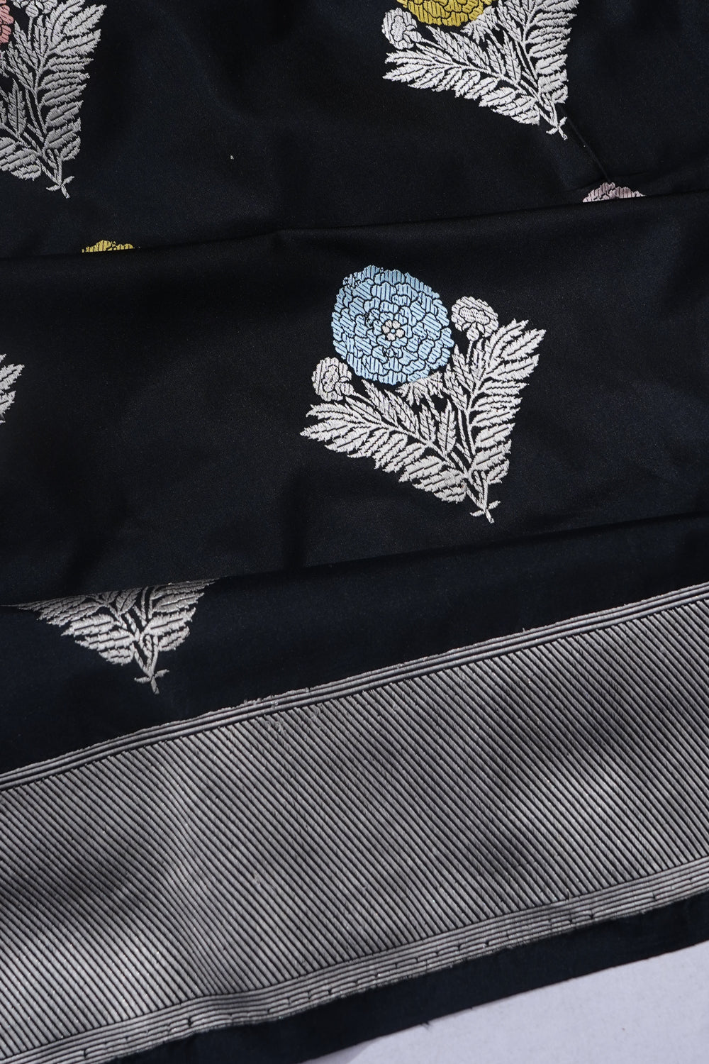 Banarasi Silk Butta Black Saree