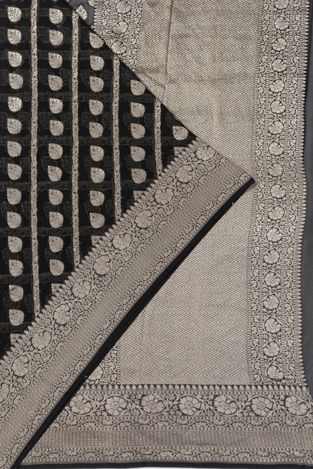 Banarasi Georgette Jaal Black Saree