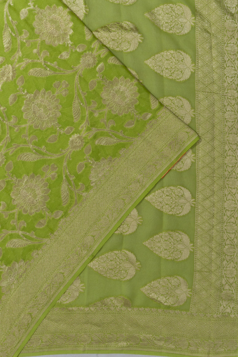 Banarasi Georgette Jaal Light Green Saree