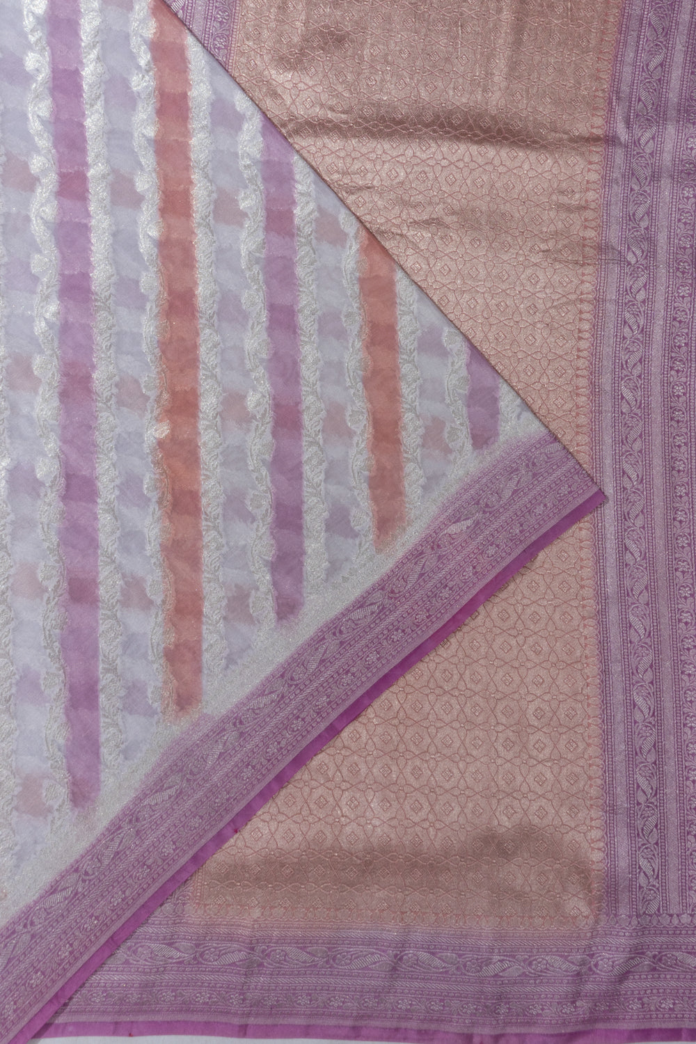 Banarasi Georgette Jaal White Saree