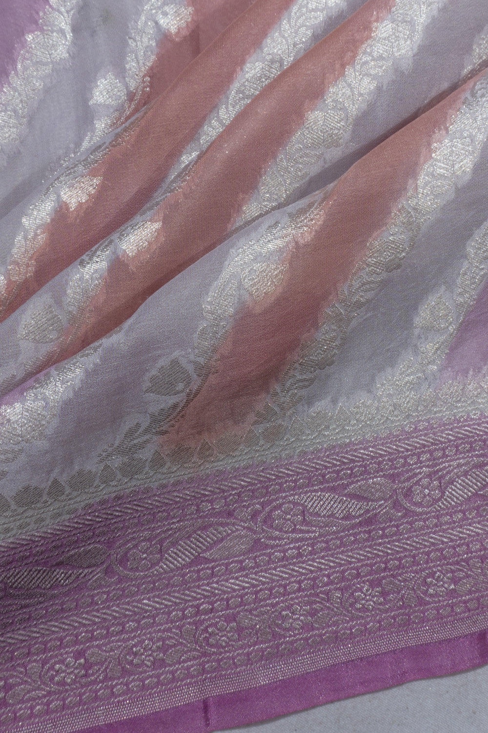 Banarasi Georgette Jaal White Saree