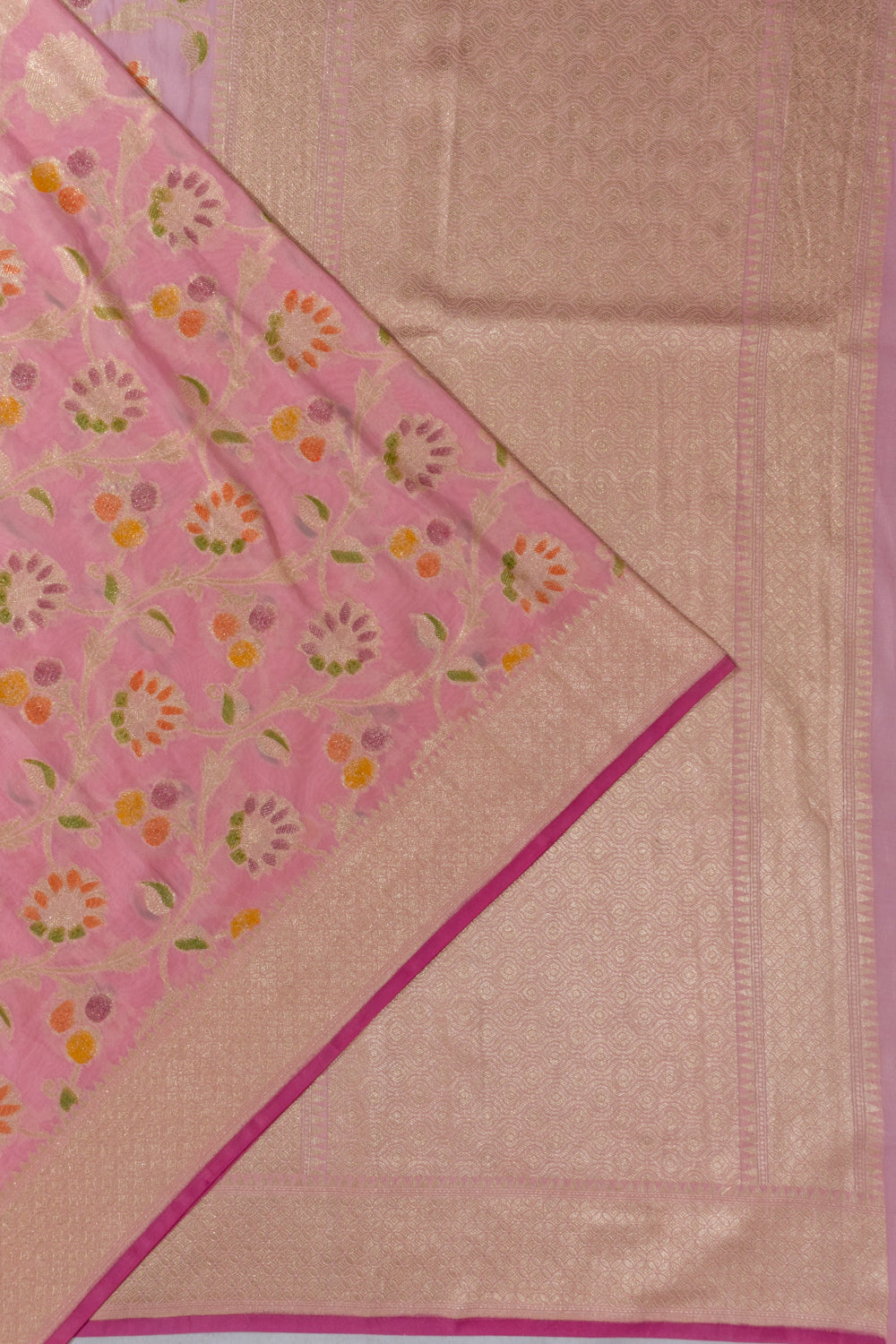 Banarasi Georgette Jaal Pink Saree