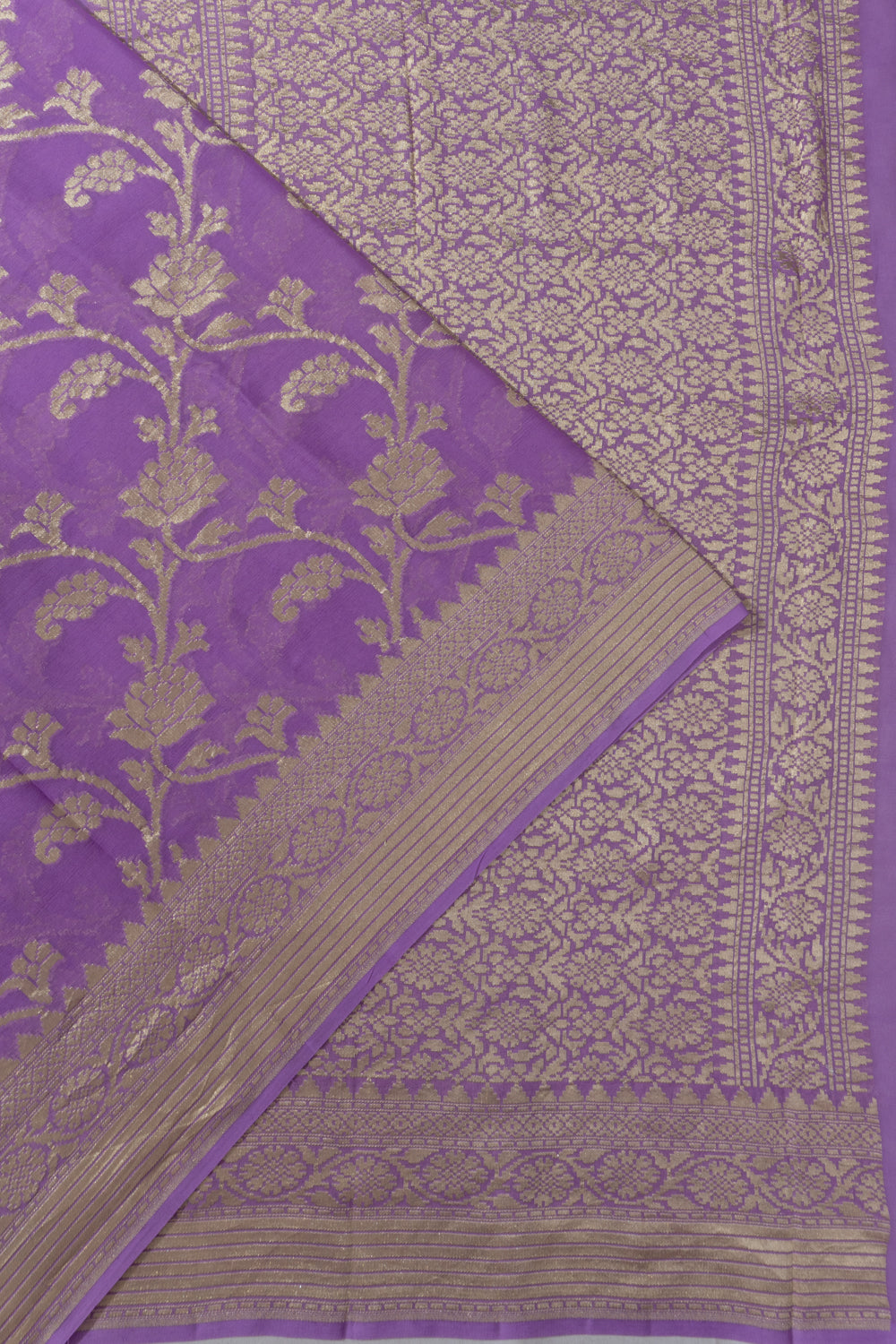 Banarasi Georgette Jaal Lavender Saree