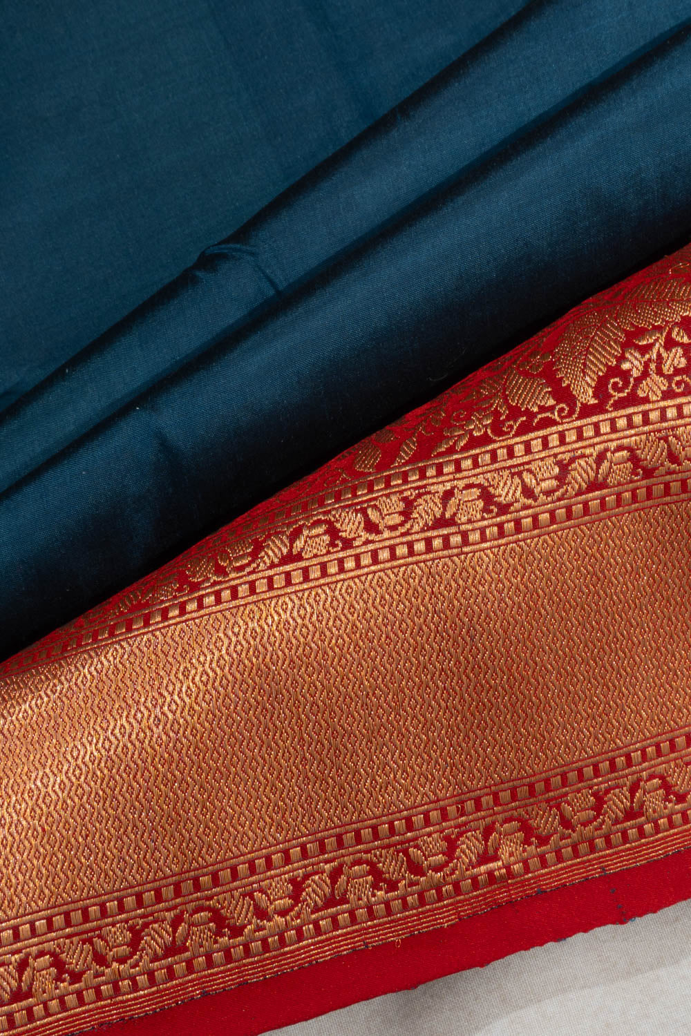 Banarasi Silk Butta Teal Blue Saree