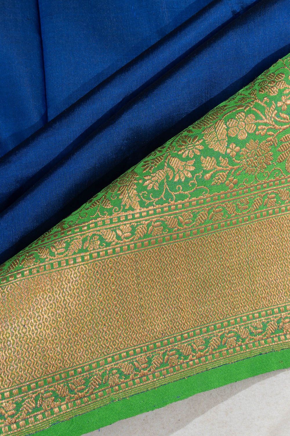 Banarasi Silk Butta Royal Blue Saree
