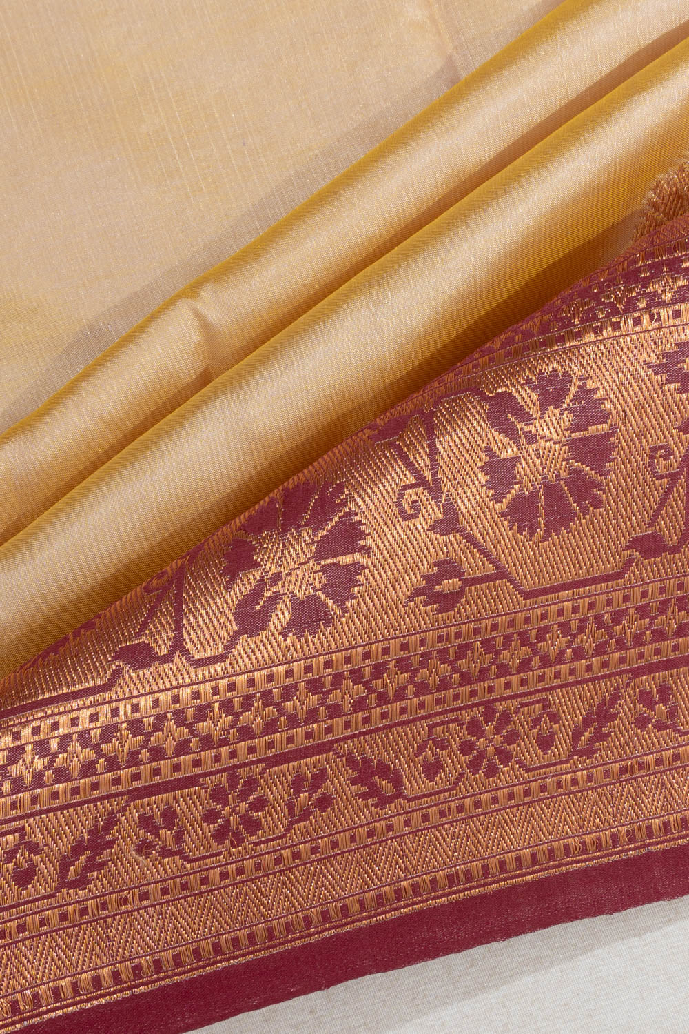 Banarasi Silk Butta Cream Saree