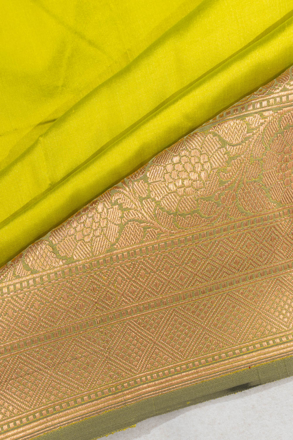 Banarasi Silk Butta Mehendi Green Saree