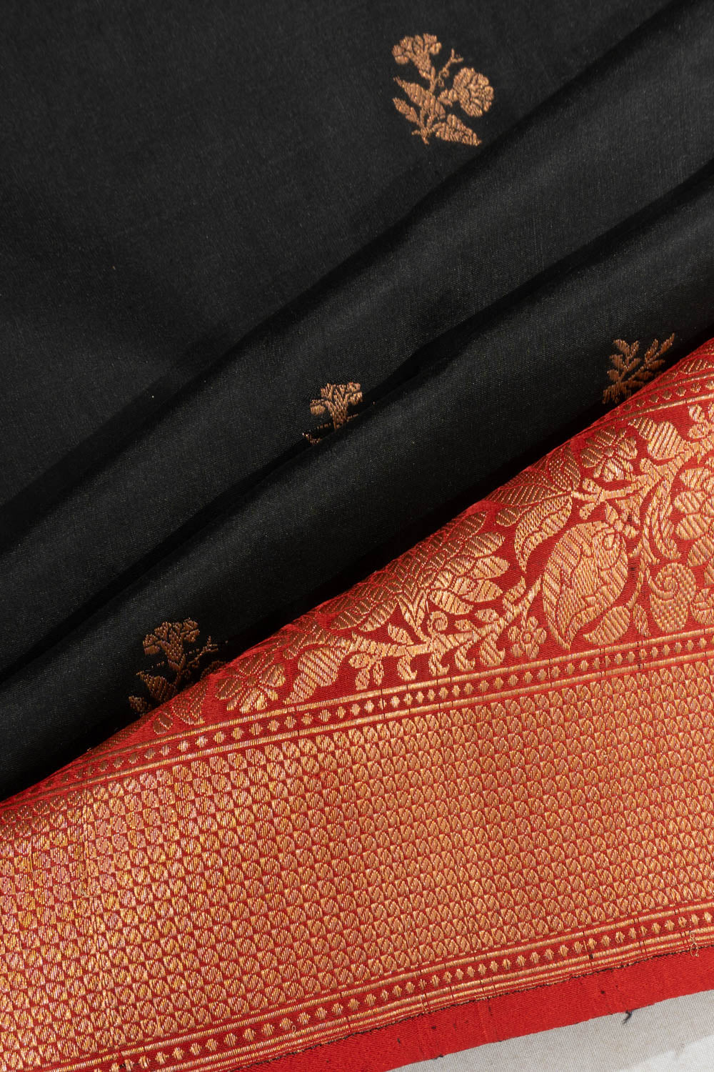 Banarasi Silk Butta Black Saree