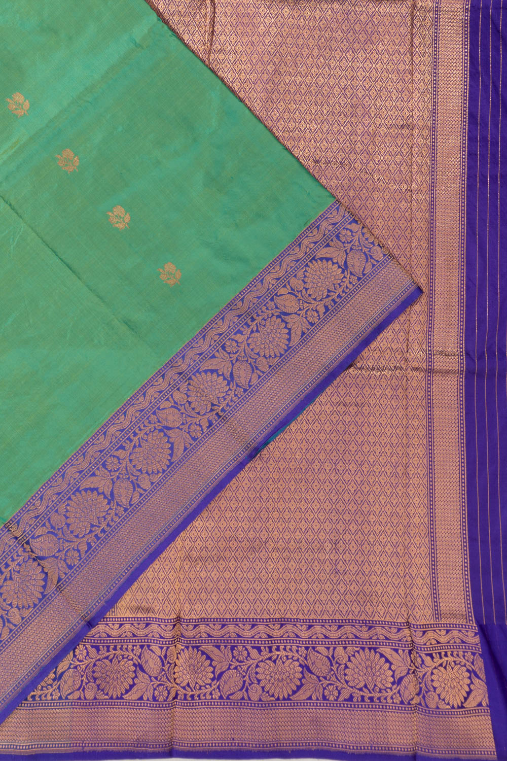 Banarasi Silk Butta Sea Green Saree