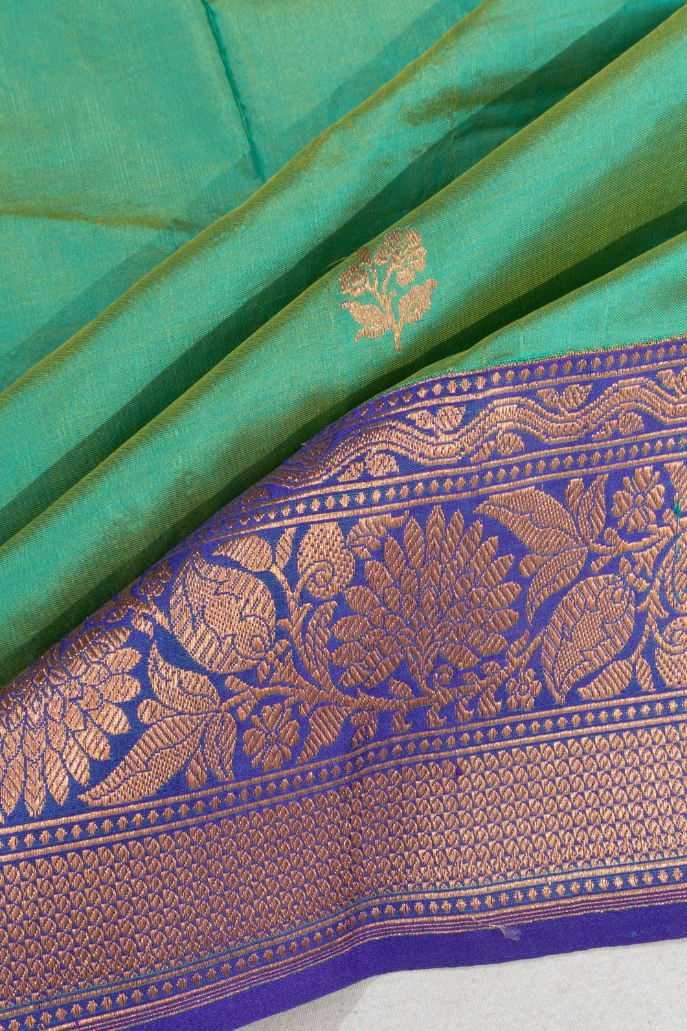 Banarasi Silk Butta Sea Green Saree