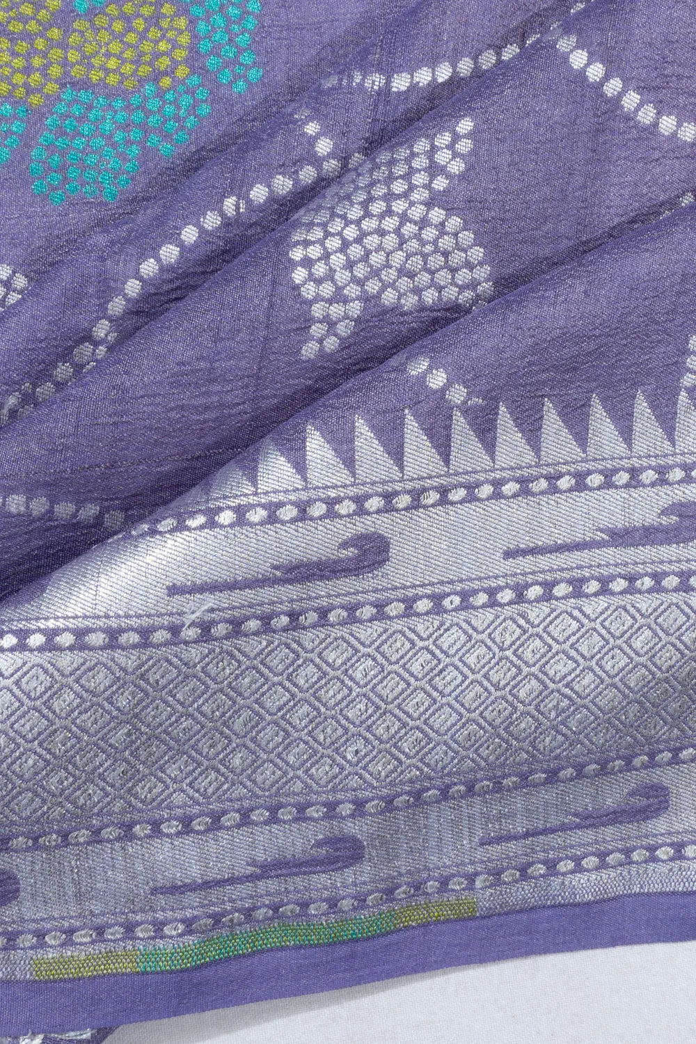 Banarasi Tussar Georgette Jaal Violet Saree