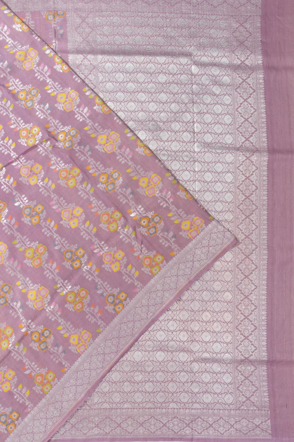 Banarasi Tussar Georgette Jaal Lilac Saree