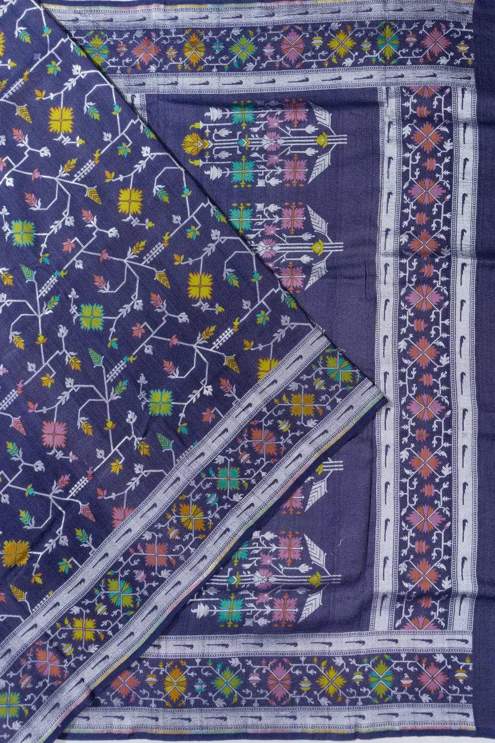 Banarasi Tussar Georgette Jaal Violet Saree