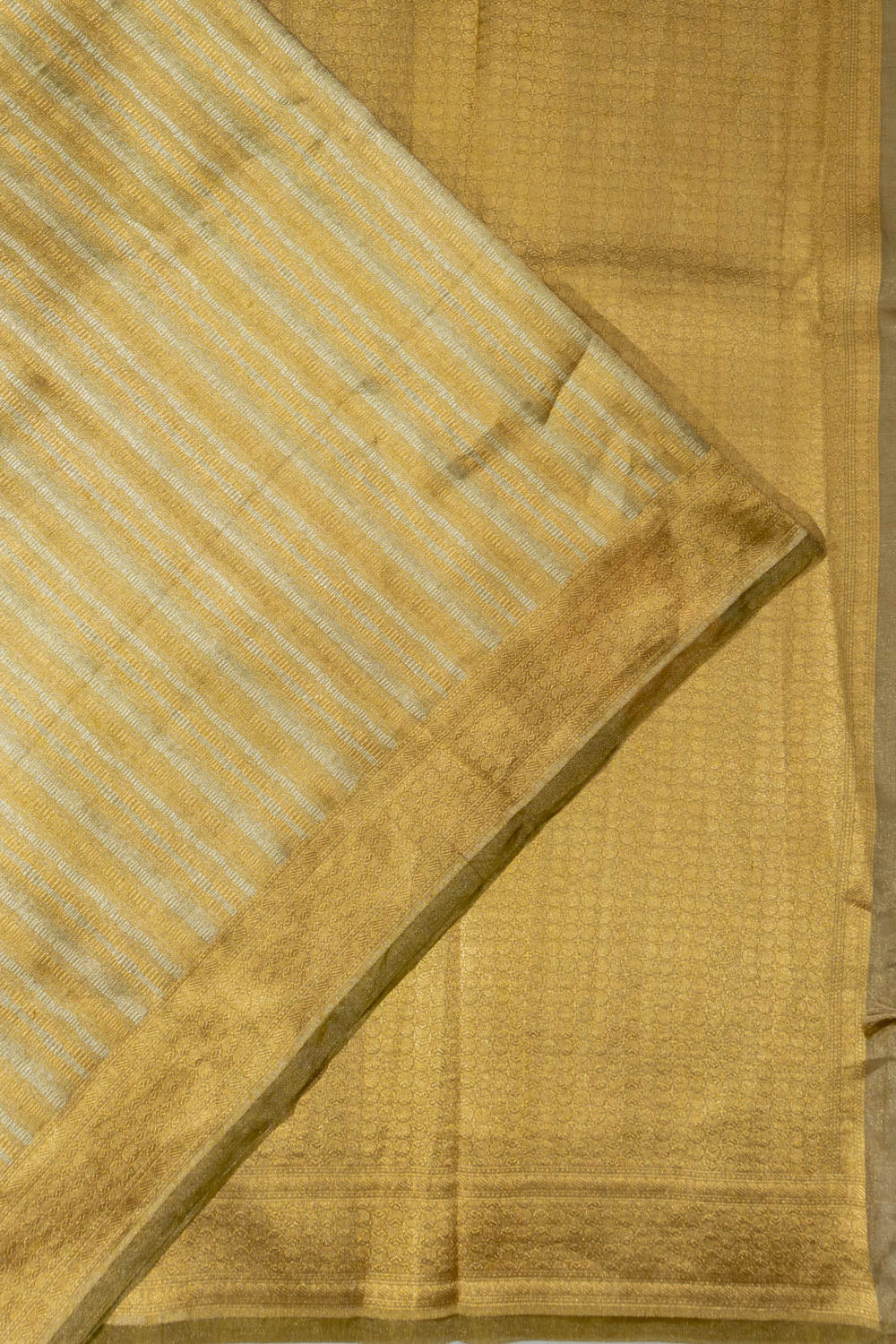 Banarasi Kora Organza Tissue Brocade Cream Saree