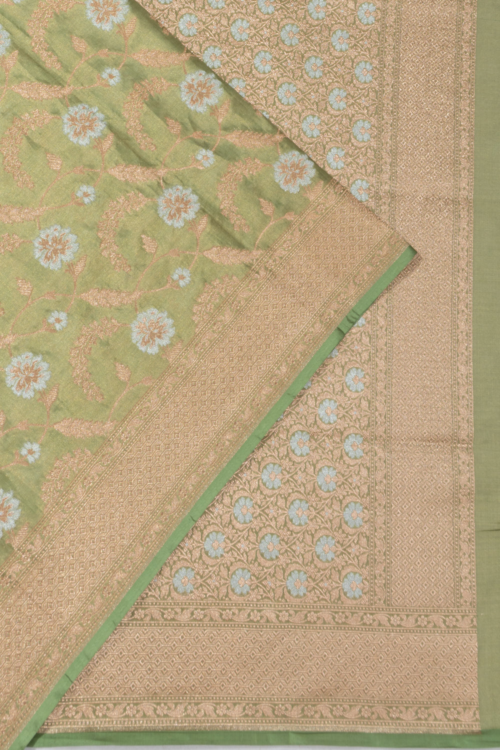 Banarasi Silk Tissue Green Saree