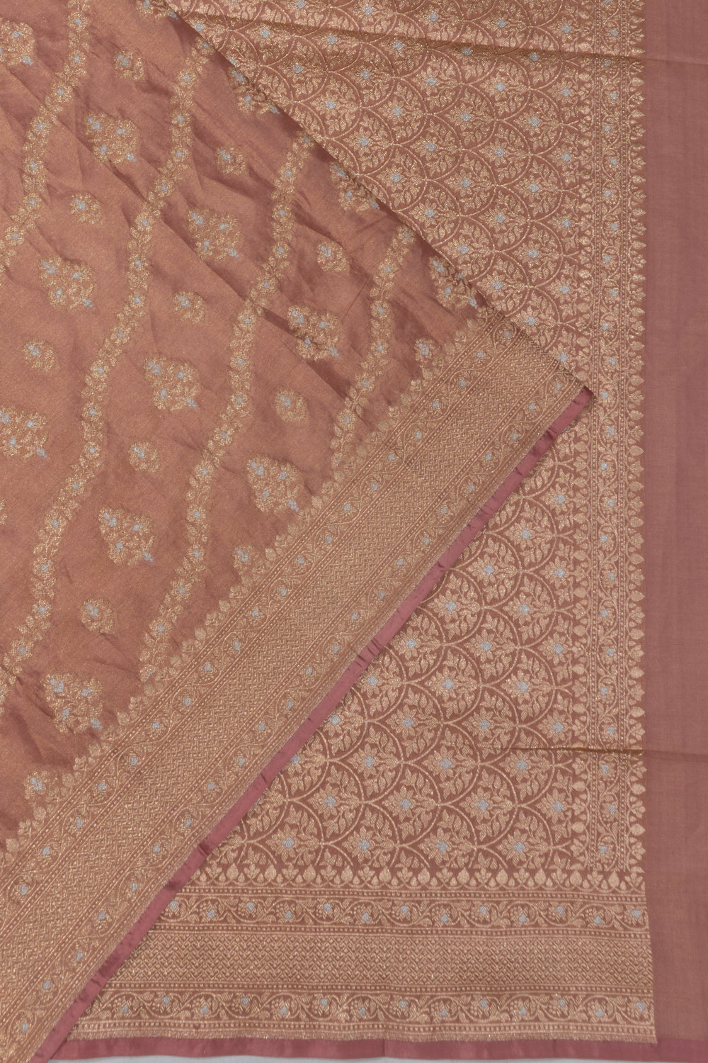 Banarasi Silk Tissue Brocade Pastel Pink Saree