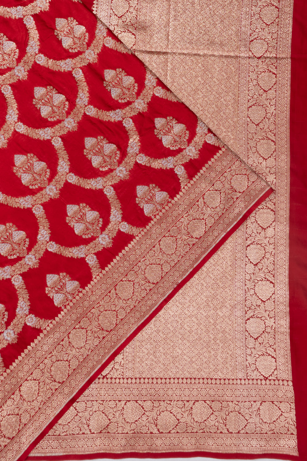Banarasi Satin Brocade Red Saree