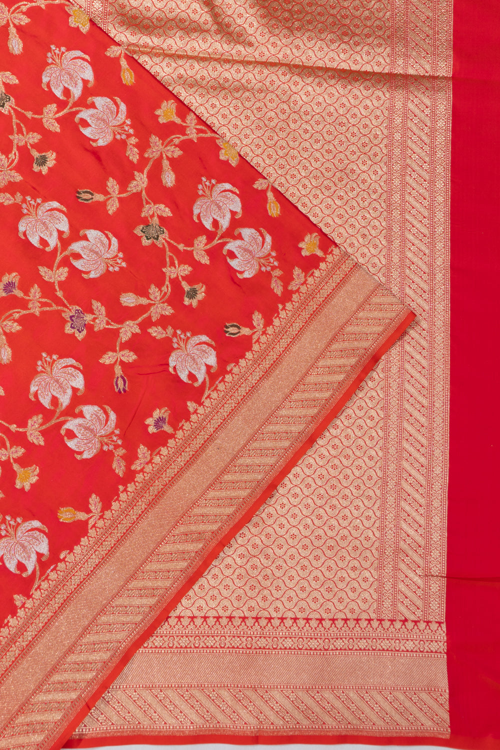 Banarasi Silk Brocade Red Saree