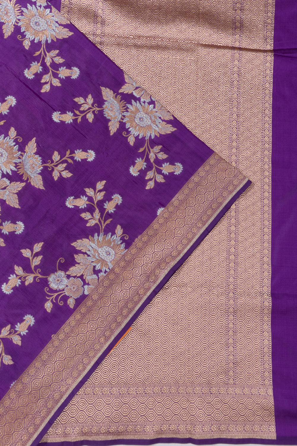 Banarasi Silk Brocade Purple Saree