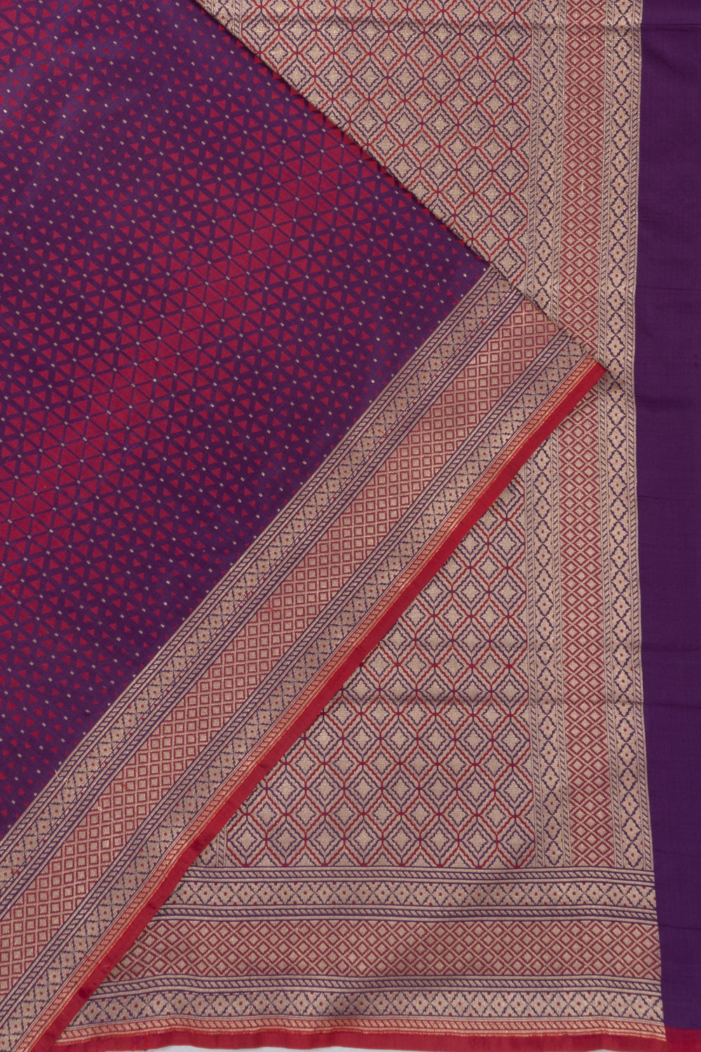 Banarasi Silk Brocade Purple Saree