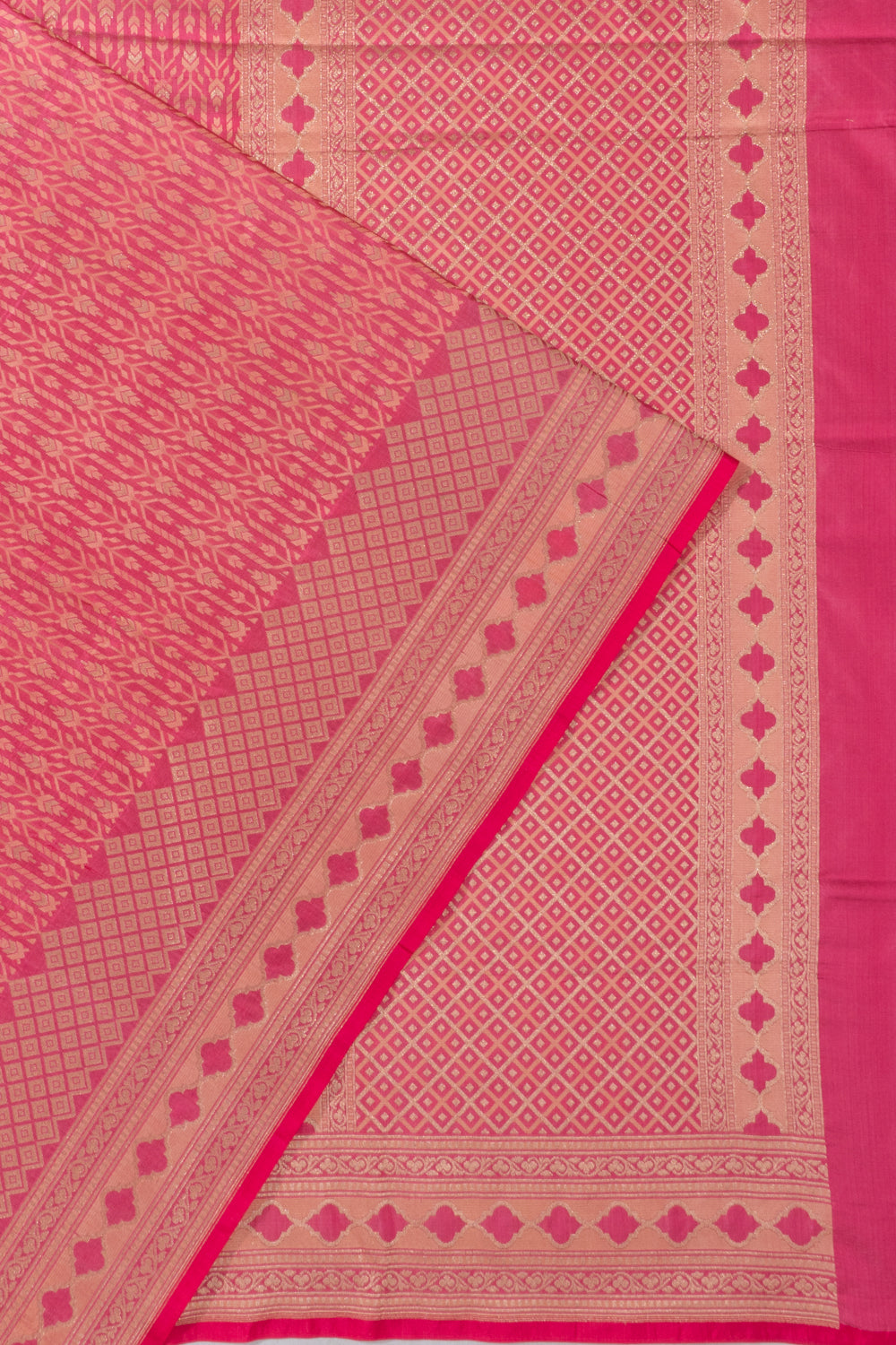 Banarasi Silk Brocade Pink Saree