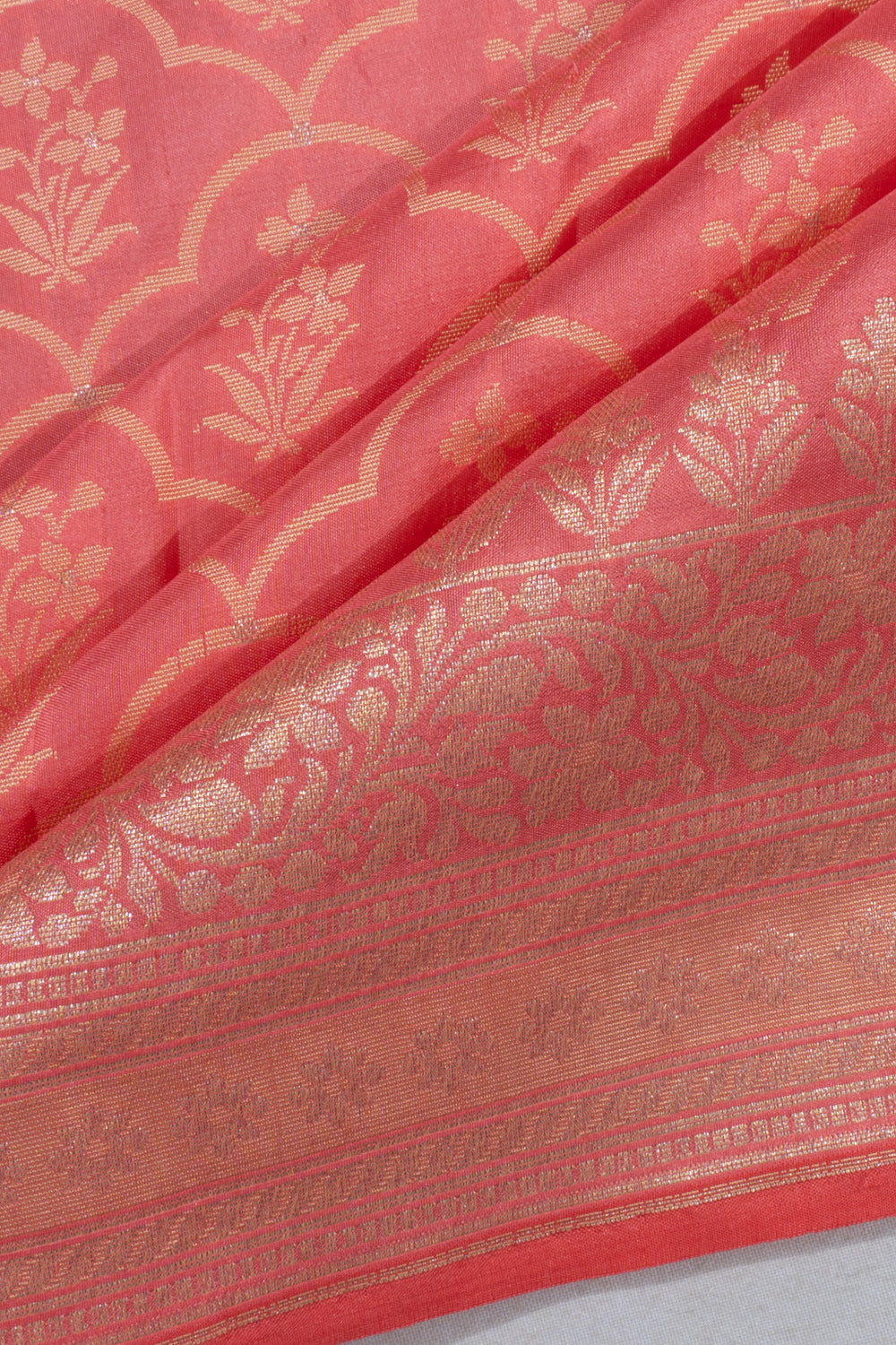Banarasi Silk Brocade Pink Saree