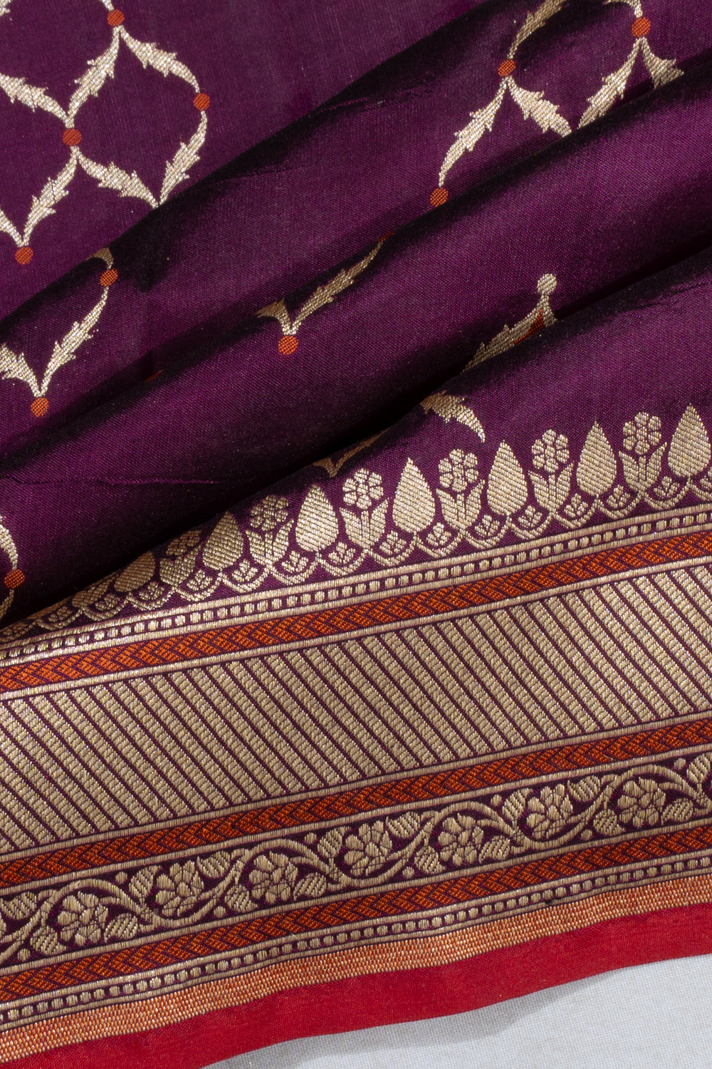Banarasi Silk Butta Purple Saree