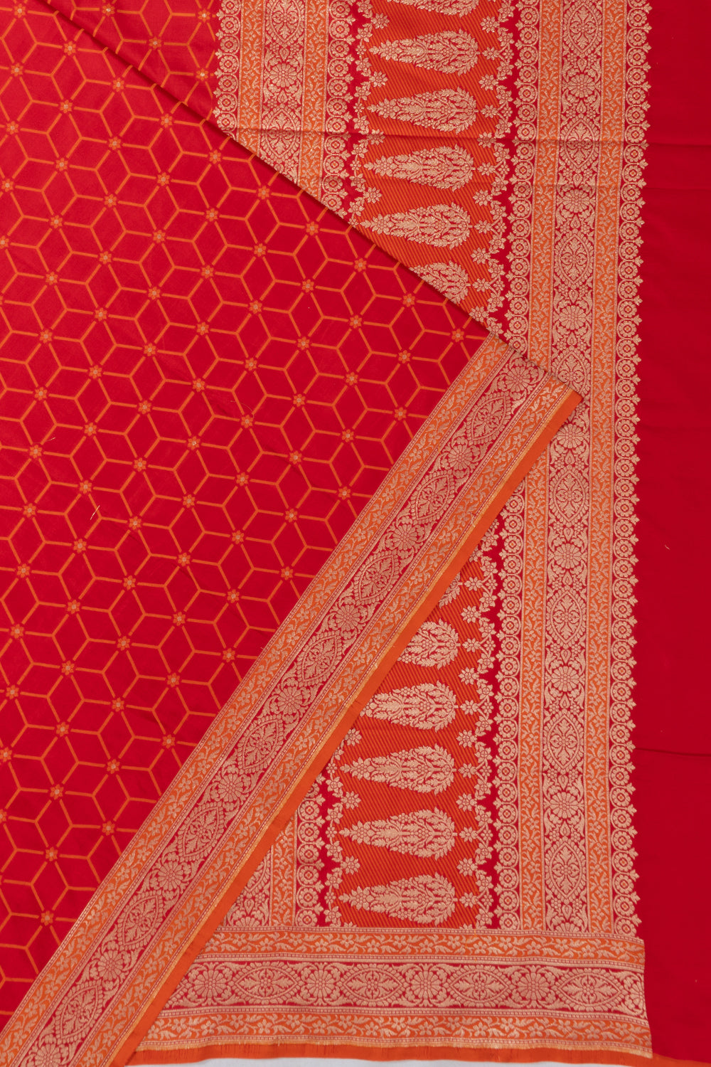 Banarasi Silk Brocade Red Saree