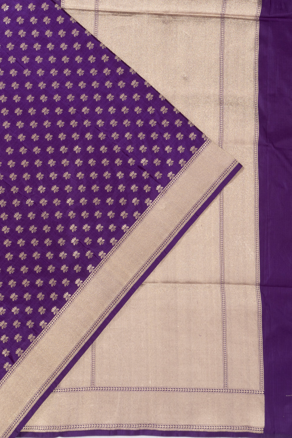 Banarasi Silk Brocade Purple Saree
