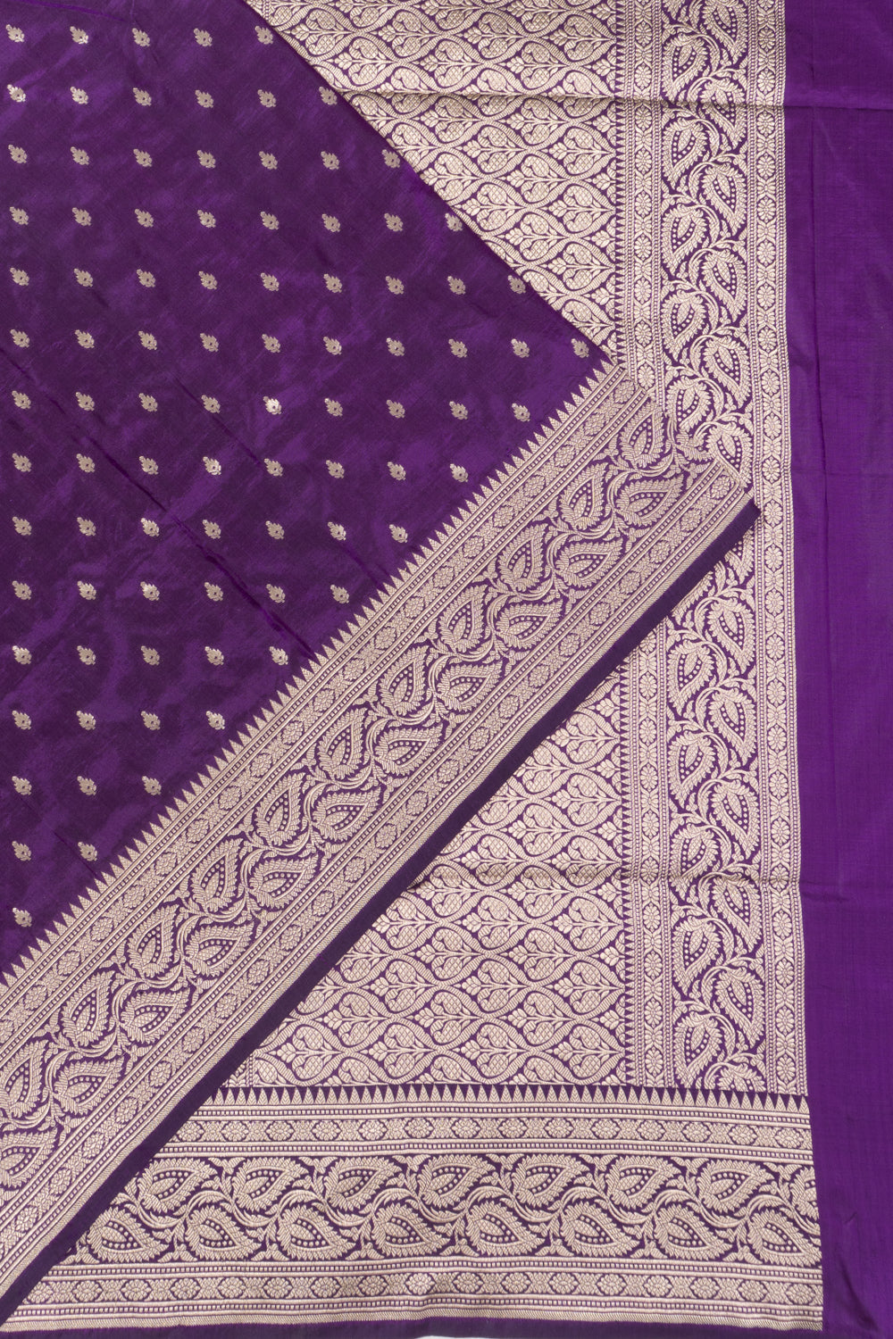 Banarasi Silk Butta Purple Saree